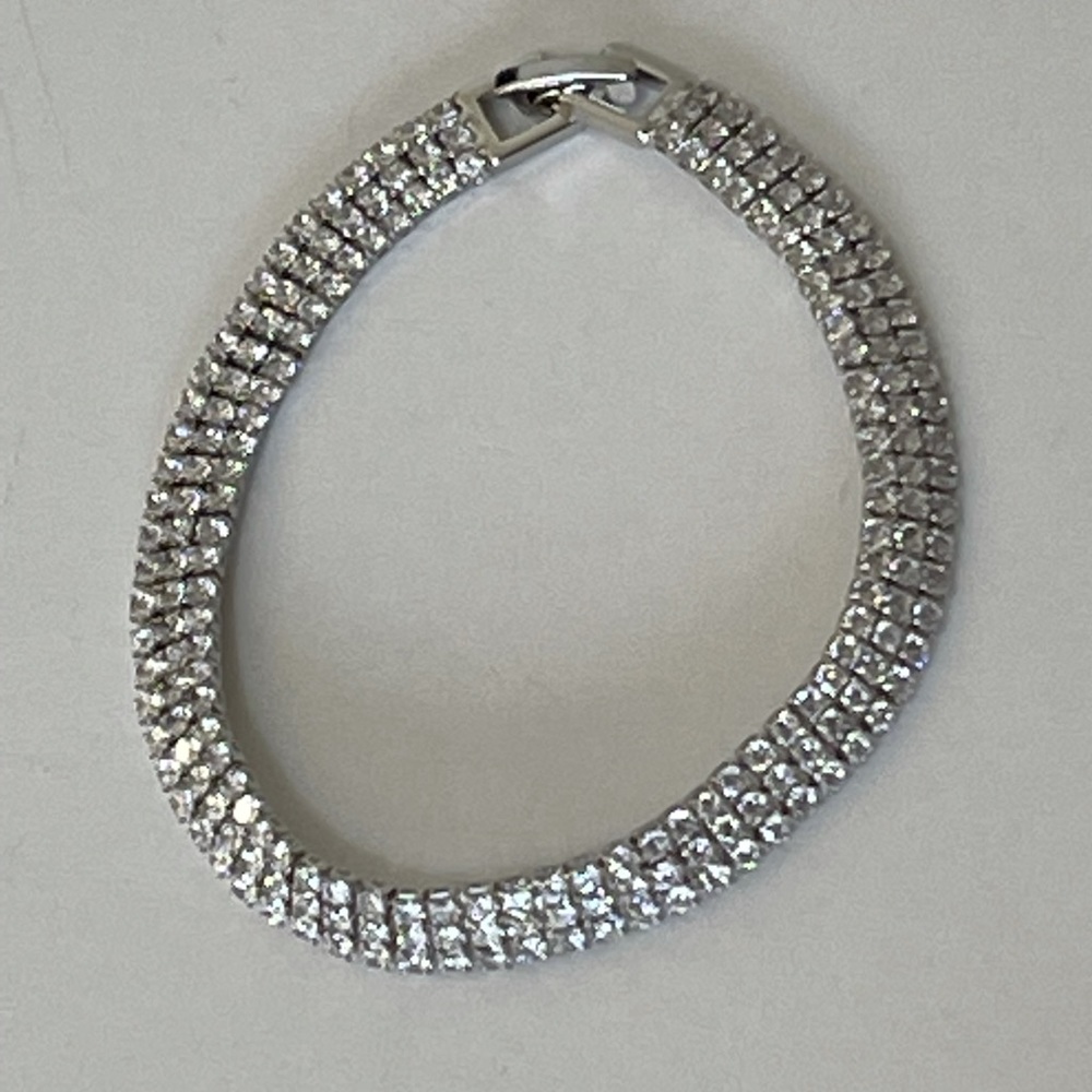 Luxury 925 Sterling Silver Tennis Women’s Bracelet Bangle - Picture 4 of 4